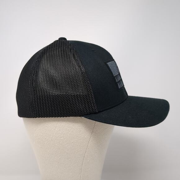 Tree Flag Fitted Mesh Back Trucker Hat Black XL Outdoor Columbia - Picture 5 of 9